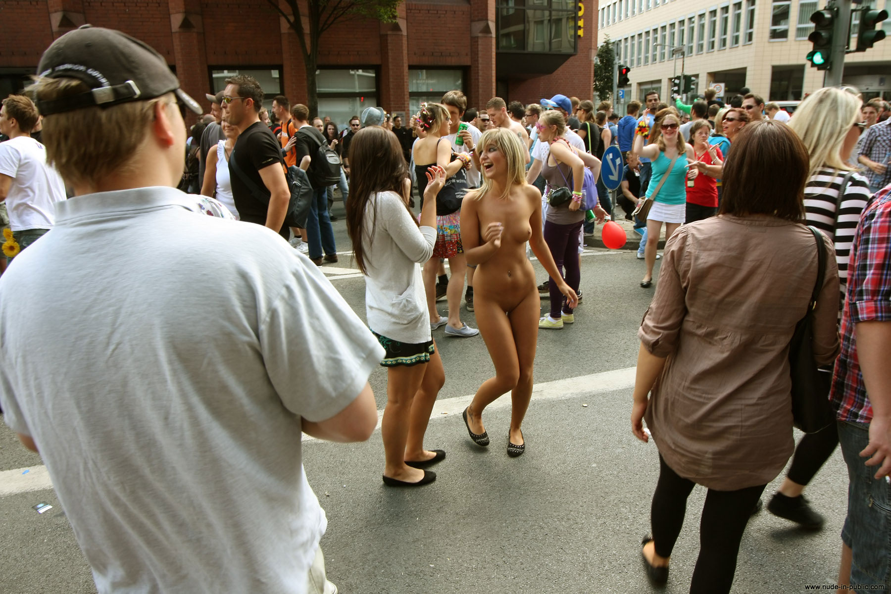 Andra girl nude in public