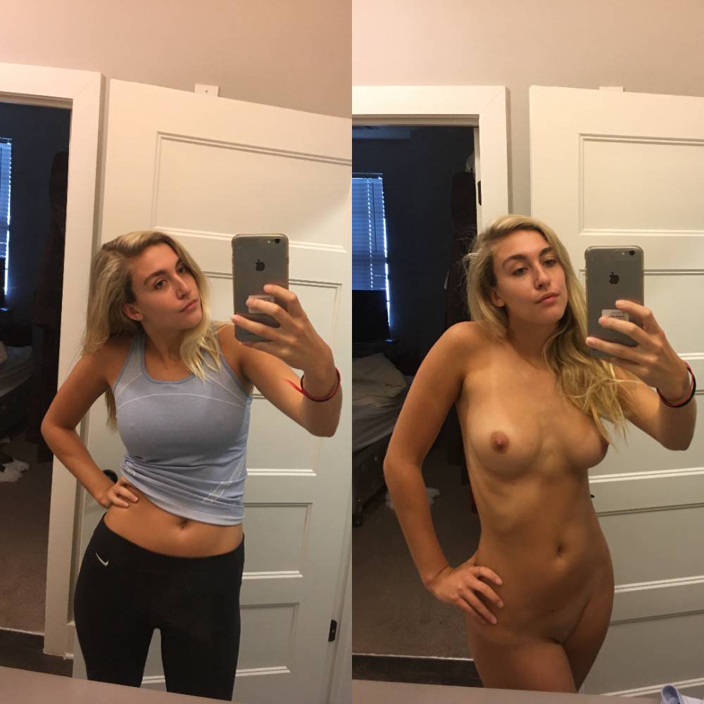 Girlfriend takes nude selfie bffingering