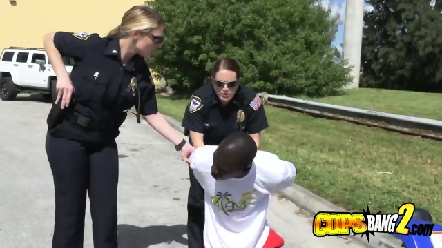 Fake cop interracial