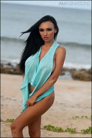 amateur pic Iryna-Blue-Beach-Cover-Up-116