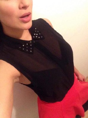 Black Shoulder Clothing Neck Pink 