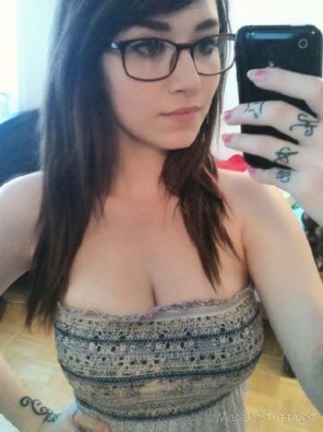 Cute girl with cleavage