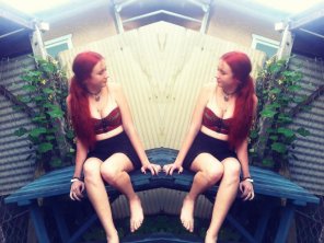 Mirrored redhead