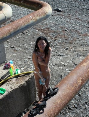 Can't a homeless girl shower in peace?