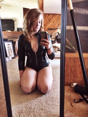 Leather one piece