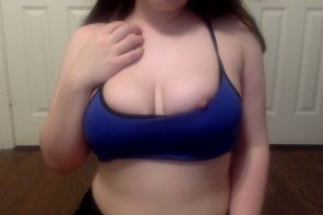 I think this sports bra is getting to be a little too small [f]