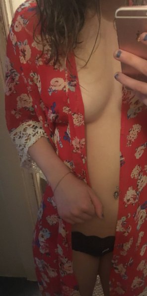 I love using this robe to just cover my nipple [F]
