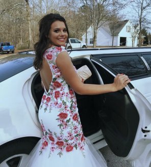 amateur photo Anyone wanna ride in her limo?