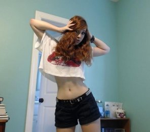 Pale skinny redhead