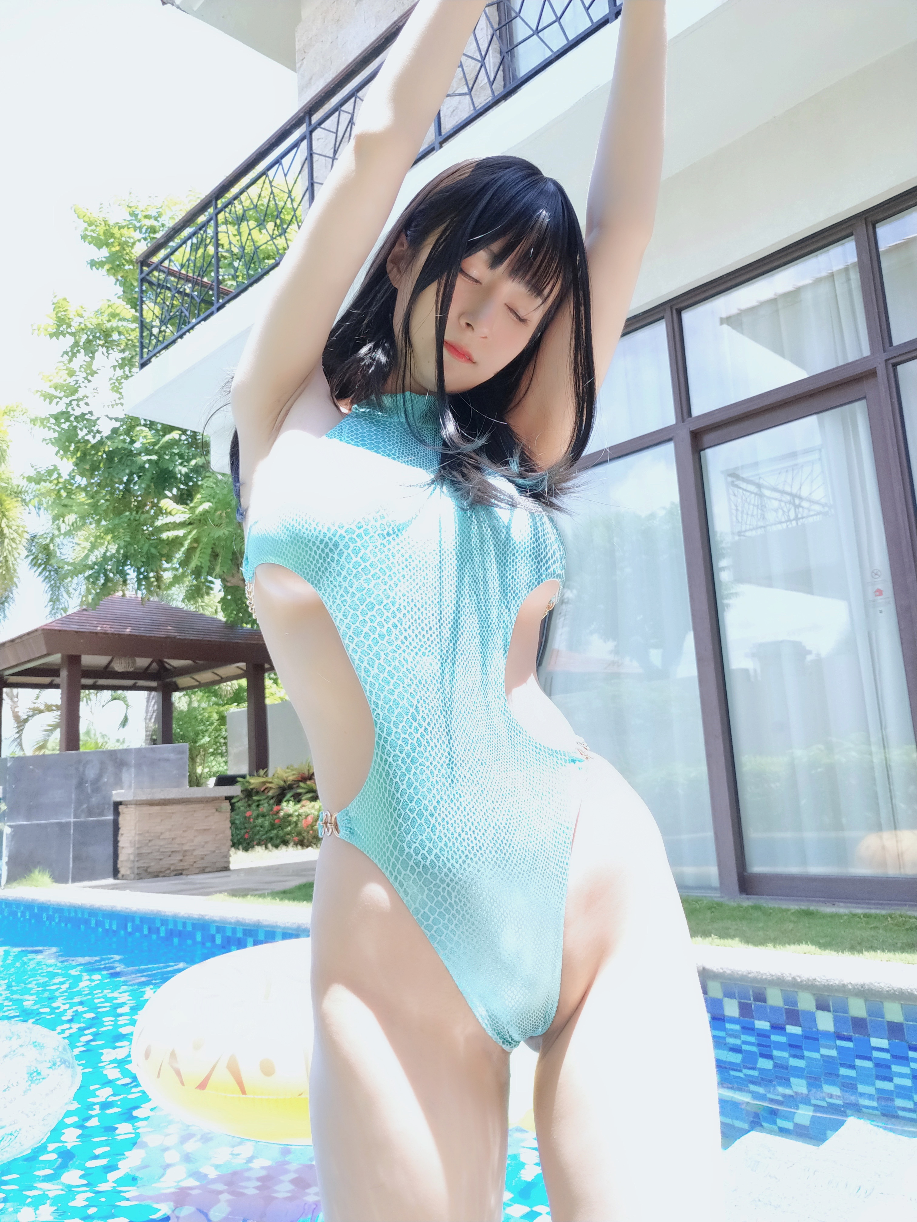 amateur photo Baiyin811 (白银81) - Blue Sky Bikini (4)