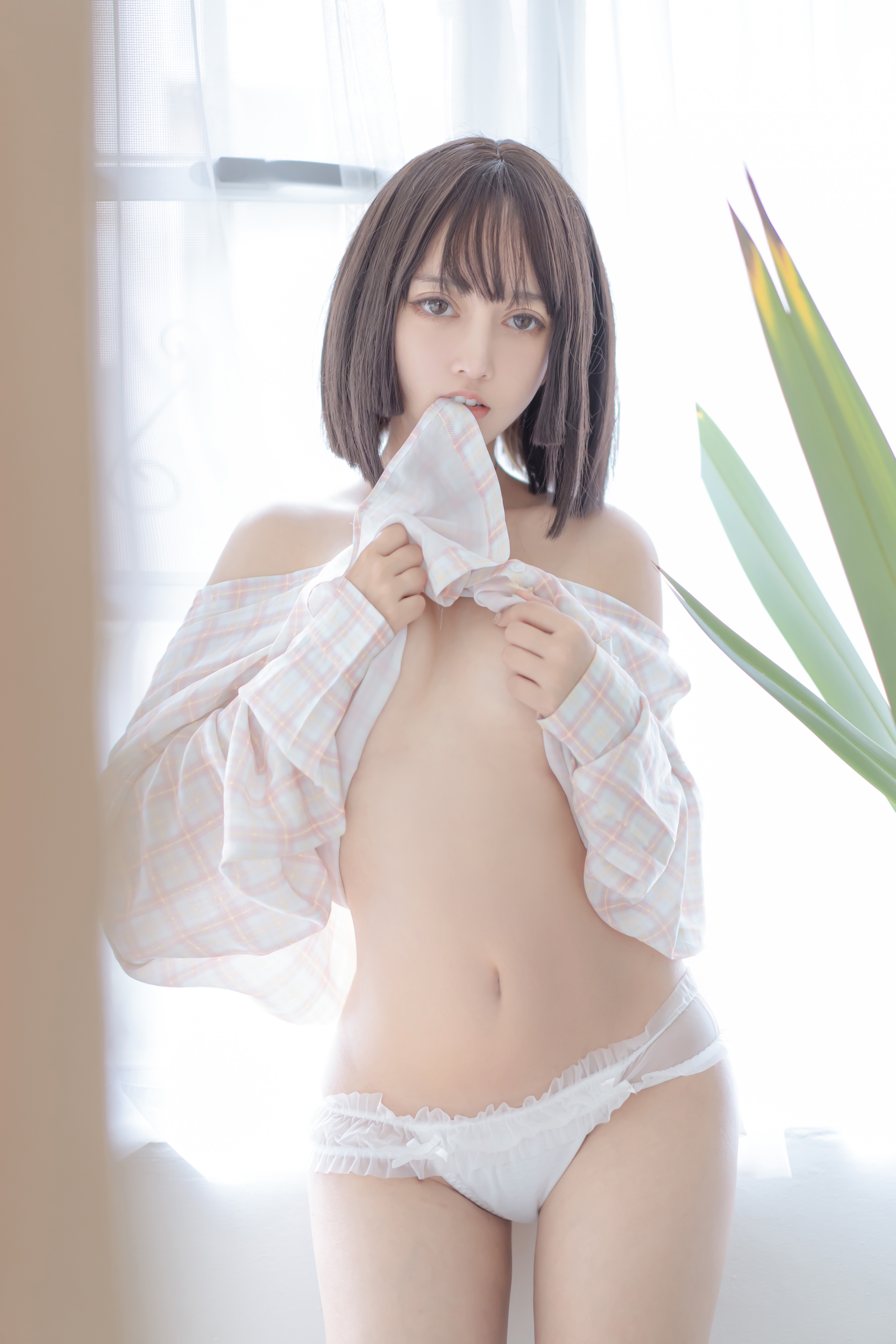 amateur photo Mixian Sama (过期米线线喵) - 背带裤 (9)