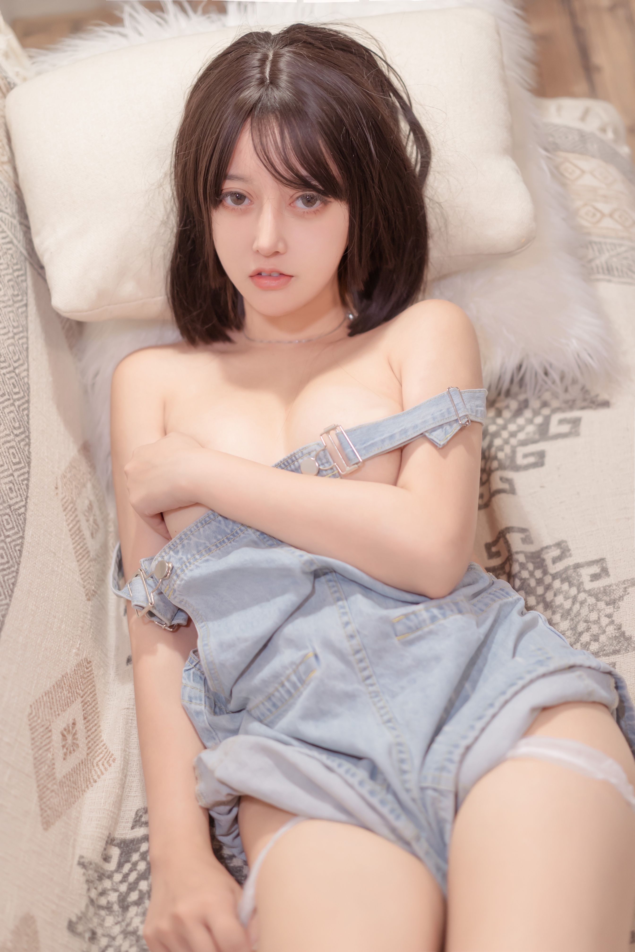 amateur photo Mixian Sama (过期米线线喵) - 背带裤 (14)