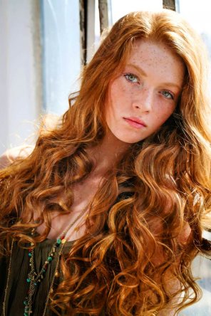 Beautiful curly redhead