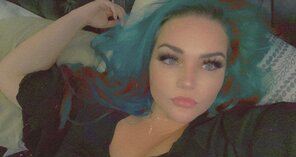 amateur photo AthenaBlaze  neonHair bed