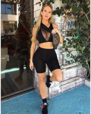 Amanda Lee in Boohoo bike shorts