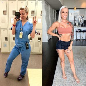amateur photo Sexy Tatted Nurse
