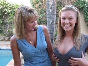 Proud daughter enjoys shocking her mother