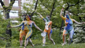 amateur photo All Female Cast perform NUDE version of Shakespeare's Tempest in Central Park