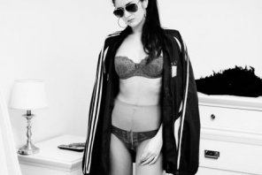 White Eyewear Lingerie Clothing Black-and-white 