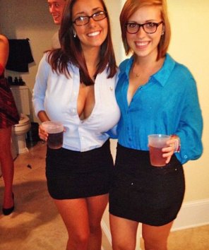 Tight skirts and shirts