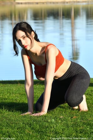 Teen Cutie Lisa works out within the park – 7 pics