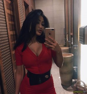 Waist Mirror Selfie Shoulder Beauty 