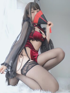 amateur pic Baiyin811 (白银81) - 红丝绒旗袍 (78)