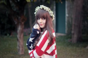 amateur photo American flag clothe