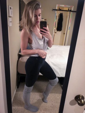 Yoga Pants and Tube Socks. Cozy but cute. [f] [oc]