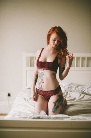 tattooed redhead