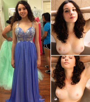 amateur pic With & without the prom dress