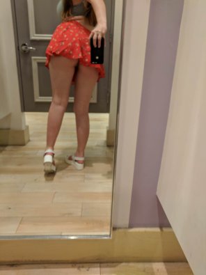 amateur photo My skirt is way too short