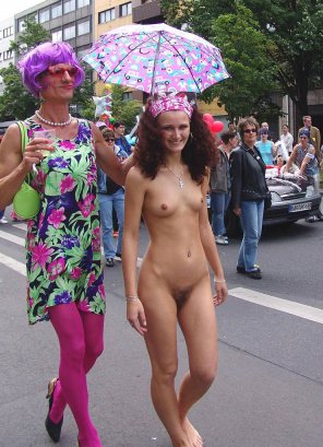 At a gay pride parade