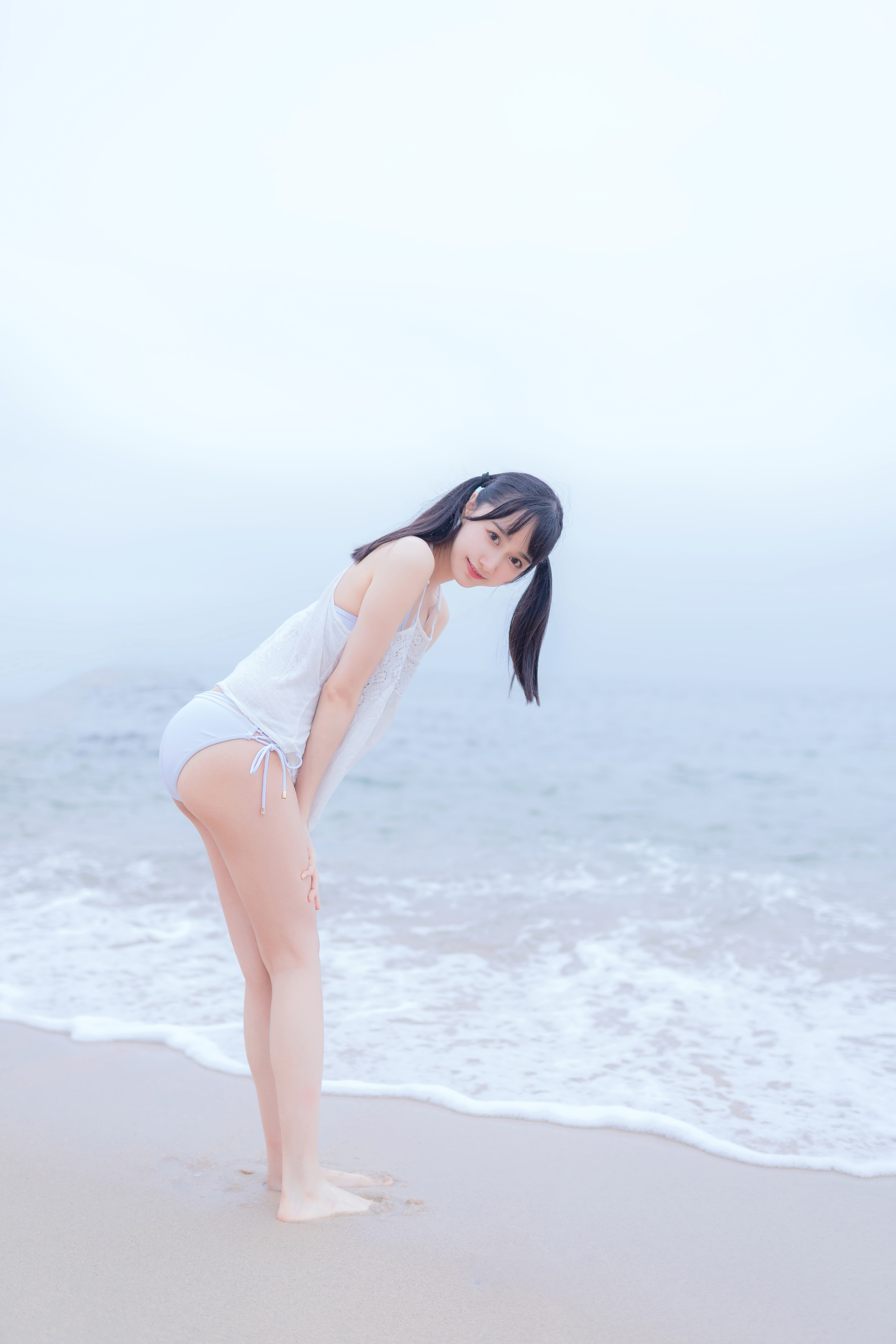 amateur photo KimemeOwO (木绵绵OwO) No. 11 - 海边白色比基尼电子版 (30)