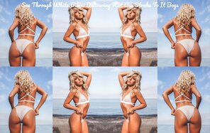 Nevada Caityn Poole White See Through Bikini 11