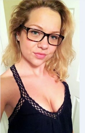 Just a blonde with her glasses