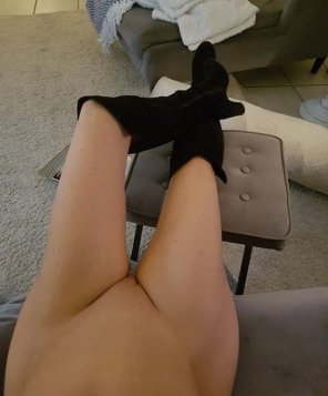 I am still shy, but I want to show you my new boots :) [F] 34