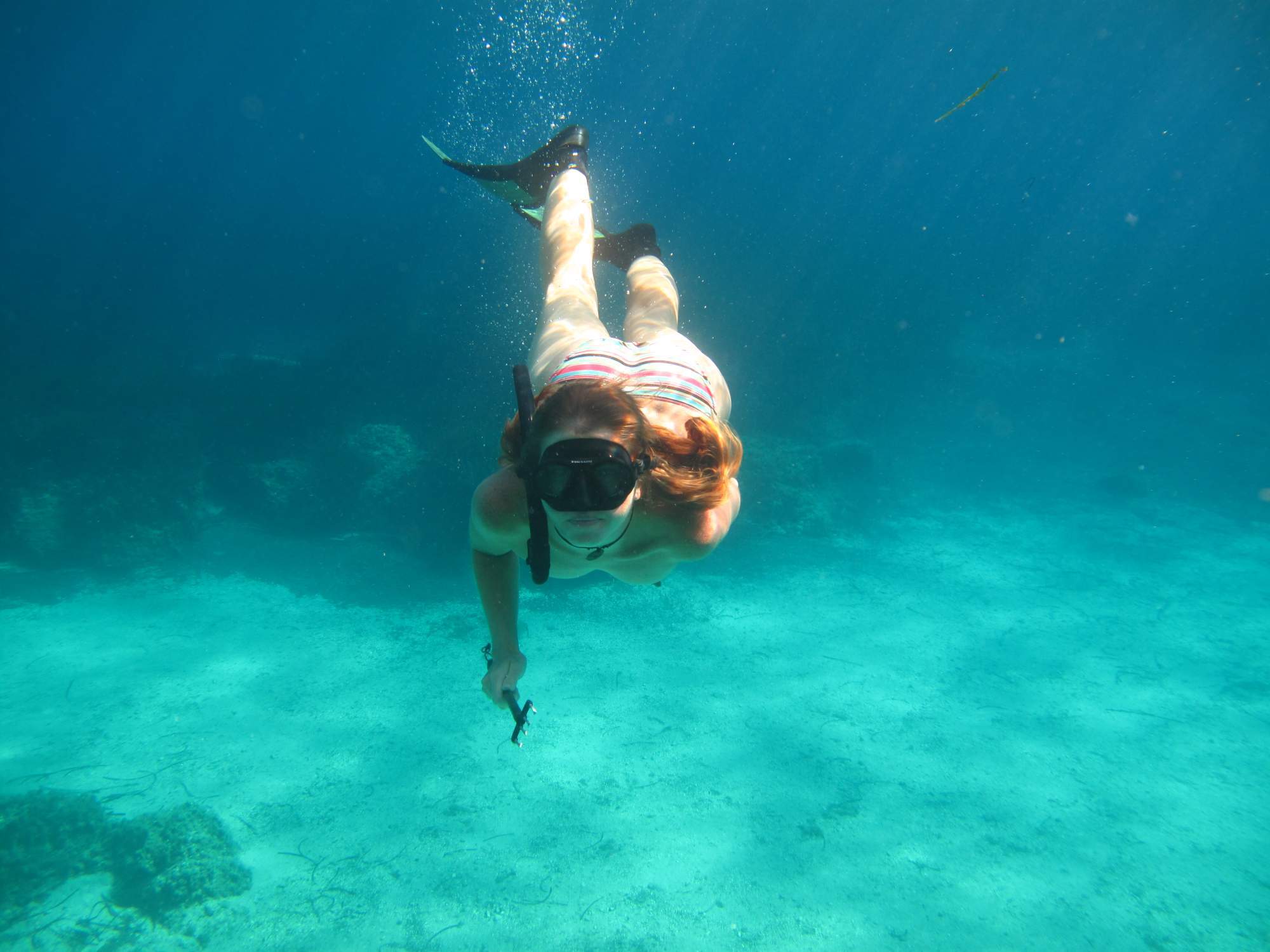 Freediving Topless Girl