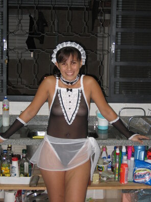 Most famed Brazilian Webslut Luana french maid – 44 pics