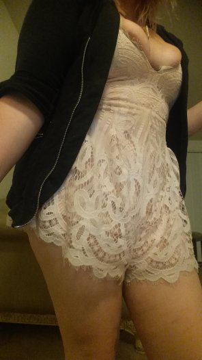 amateur photo Bursting out of this Romper