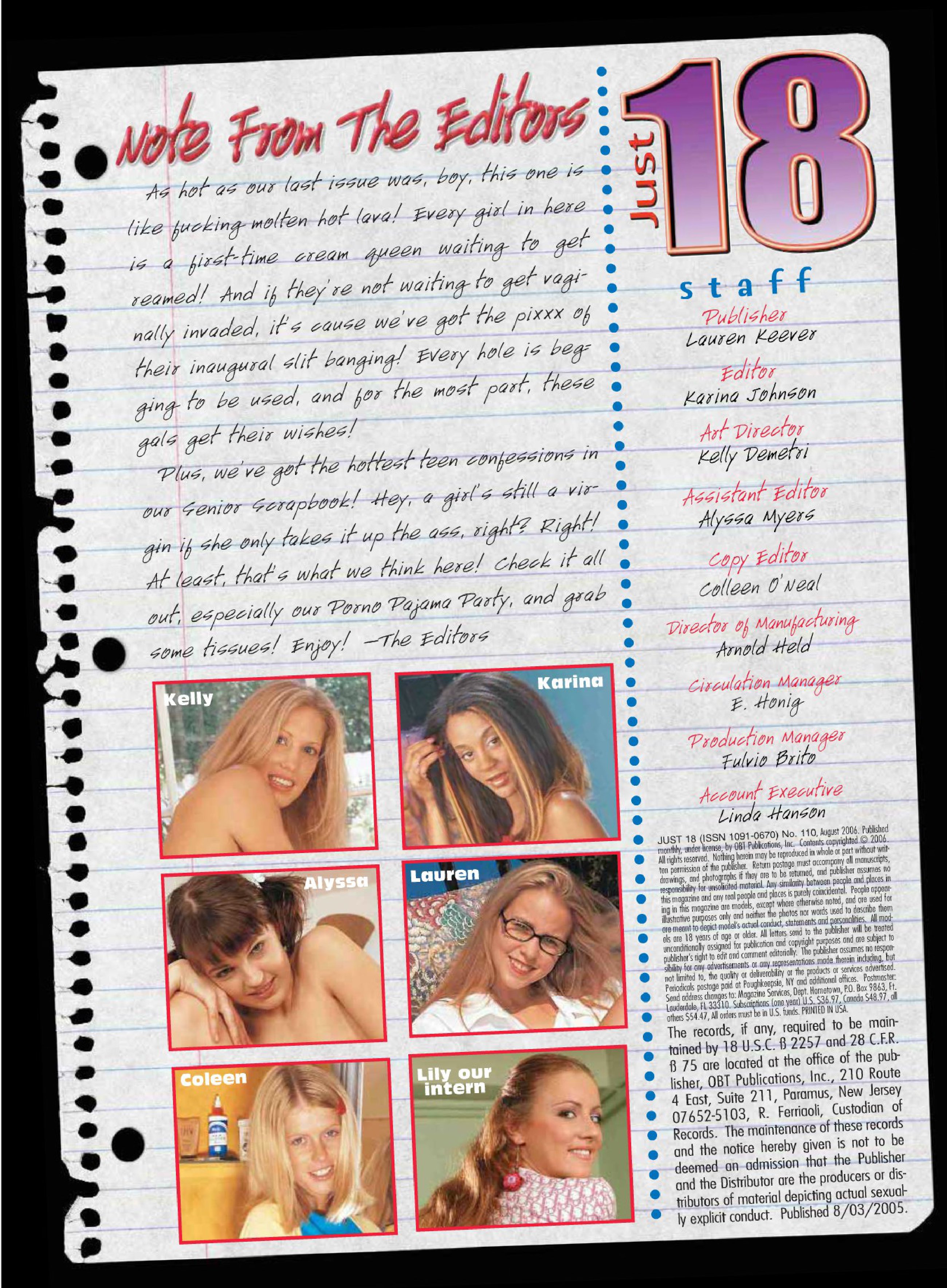 amateur photo Just 18 Magazine 2006 08-03