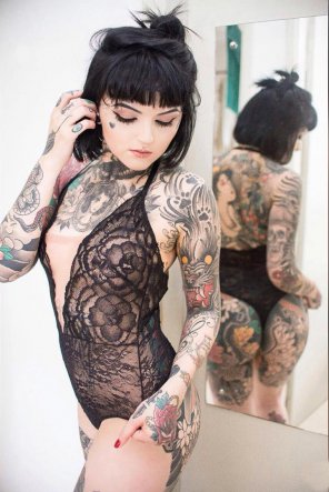 Tattoo Clothing Skin Beauty Black hair 