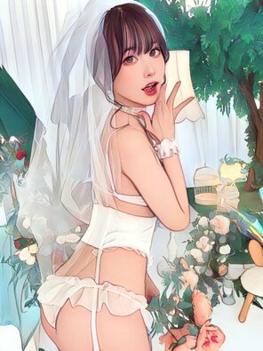 amateur pic けんけん (Kenken - snexxxxxxx) White Wedding Dress (9)