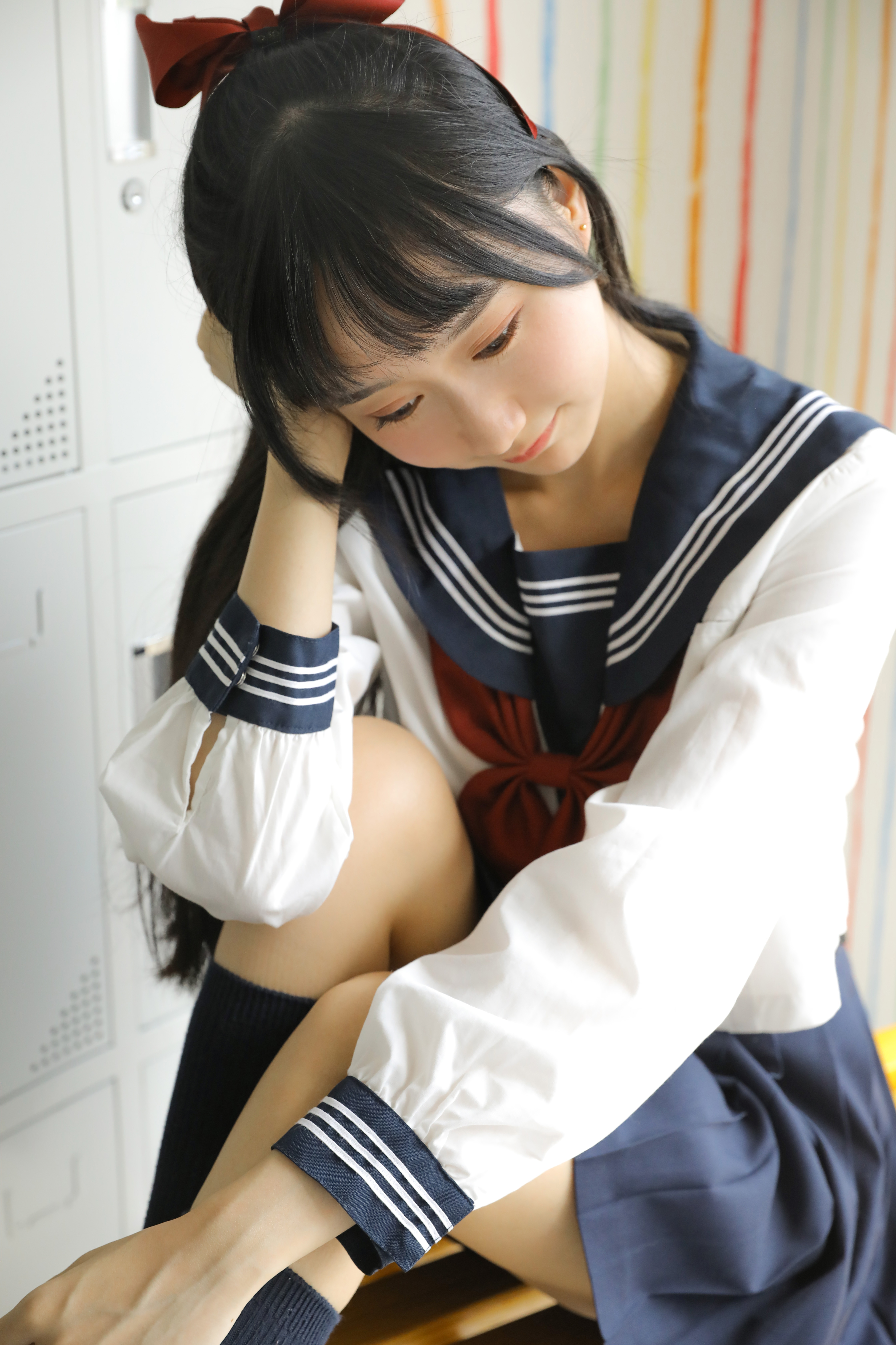 amateur photo KimemeOwO (木绵绵OwO) No. 22 - 绵相随 JK水手服 (12)