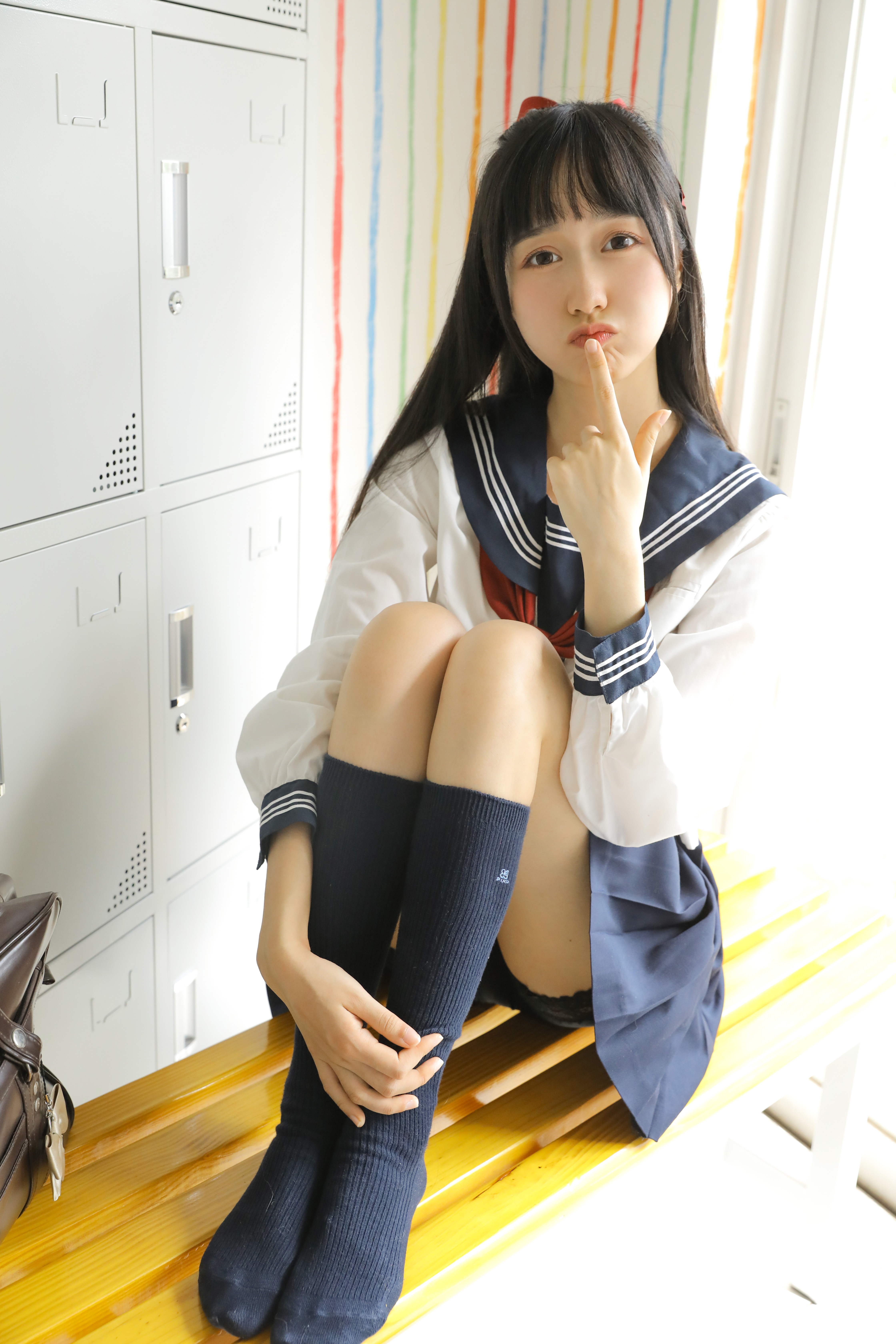 amateur photo KimemeOwO (木绵绵OwO) No. 22 - 绵相随 JK水手服 (14)