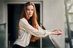 On the balcony