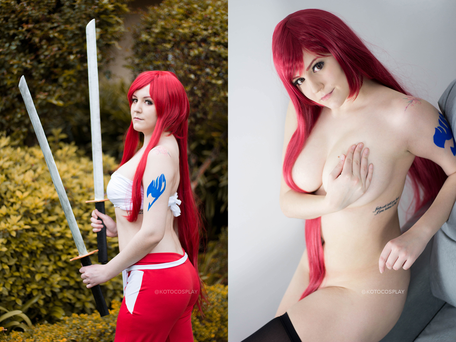 Self Erza Scarlet ON/OFF by Koto Cosplay. 