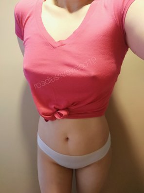 [F] Old t shirt and panties make a great sleepwear.