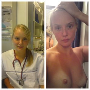 amateur pic Blonde Nurse
