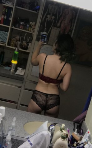 Lacy Red Velvet Back